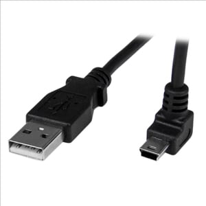 StarTech.com 1m Mini USB Cable - A to Up Angle Mini B - Cable for Digital Camera, Hard Drive, Smartphone, GPS Receiver, Co