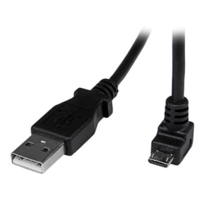 StarTech.com 2m Micro USB Cable - A to Down Angle Micro B - Cable for Smartphone, Digital Camera, Portable Hard Drive, Tab