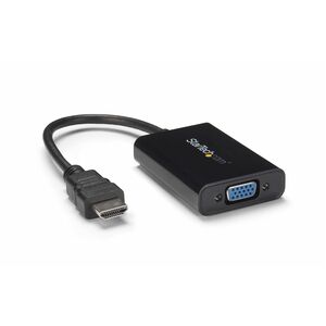 StarTech.com HDMI to VGA Adapter - With Audio - 1080p - 1920 x 1080 - Black - HDMI Converter - VGA to HDMI Monitor Adapter