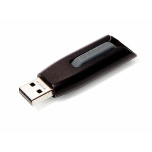 Verbatim Store 'n' Go V3 128 GB USB 3.2 (Gen 1) Type A Flash Drive - Grey - 80 MB/s Read Speed - 25 MB/s Write Speed - 2 Y