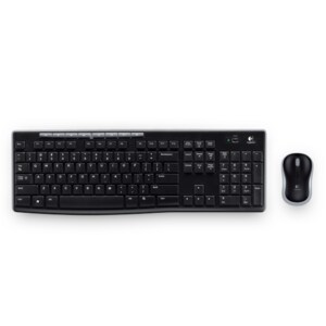 Logitech Wireless Combo MK270 Tastatur & Maus - Schweizerisch - 1 - Tastatur, Kabellos, Funk 2,40 GHz USB, Schwarz - Maus,