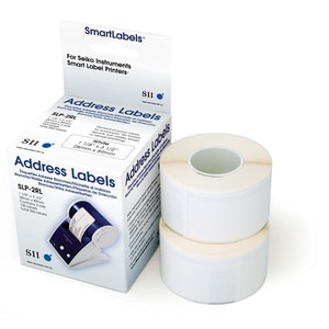 Seiko SLP-2RLH Address Label - 28 mm Width x 89 mm Length - Permanent Adhesive - Rectangle - Direct Thermal - White - Pape