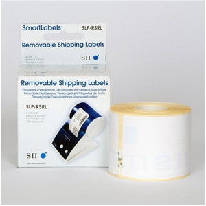 Seiko SLP-RSRL Shipping Label - 54 mm Width x 101 mm Length - Removable Adhesive - Rectangle - Direct Thermal - White - 22