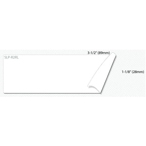 Seiko SLP-R2RL Address Label - 28 mm Width x 89 mm Length - Removable Adhesive - Rectangle - Direct Thermal - White - 130 