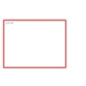 Seiko SLP-NR Name Badge Label - 54 mm Width x 70 mm Length - Rectangle - Direct Thermal - Red - 160 / Roll - 1 / Box