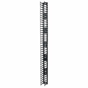 APC AR7580A Cable Organizer - Black - 2 Each Pack - TAA Compliant - Cable Pass-through - 42U Rack Height