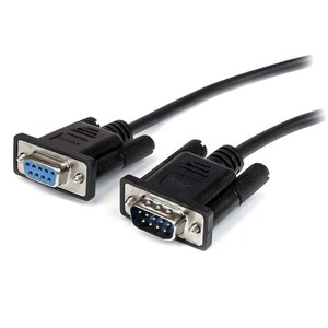 StarTech.com 3m Black Straight Through DB9 RS232 Serial Cable - M/F - First End: 1 x 9-pin DB-9 RS-232 Serial - Male - Sec