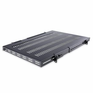 StarTech.com 1U 4-Post 19.5 to 38in Adjustable Mounting Depth Vented Rack Mount Shelf - Heavy Duty Fixed Rack Shelf - 330l