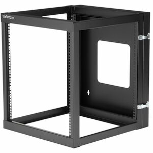 StarTech.com 12U 22in Depth Hinged Open Frame Wallmount Server Rack - Cold-rolled Steel (CRS) - 63.50 kg Maximum Weight Ca
