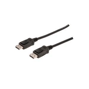 Digitus DisplayPort Anschlusskabel, 2m. Kabellänge: 2 m, Anschluss 1: DisplayPort, Anschluss 2: DisplayPort. Zertifizierun