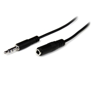 StarTech.com 2m Slim 3.5mm Stereo Extension Audio Cable - M/F - Cable for iPhone - First End: 1 x Mini-phone Stereo Audio 