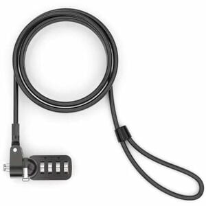 Compulocks T-bar Security Combination Cable Lock Black - Secure your device with 6ft Galvanized Steel Cable 4 Dial Combina
