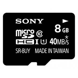 Sony SR-8UYA 8 GB Class 10/UHS-I microSDHC - 40 MB/s Read