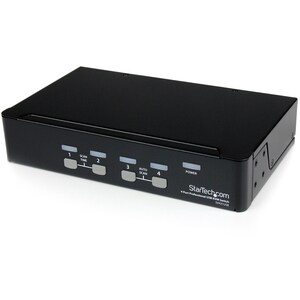 StarTech.com KVM Switchbox - TAA Compliant - 4 Computer(s) - 1 Local User(s) - 1920 x 1440 - 8 x USB - 5 x VGA - 1U - Rack