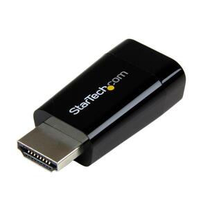 StarTech.com Compact HDMI to VGA Adapter Converter - 1920x1200/1080p - 1 x 19-pin HDMI Digital Video Male - 1 x 15-pin HD-
