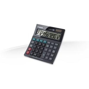 Canon AS-220RTS Simple Calculator - Non-slip Rubber Pad, Dual Power, Angled Display, Key Rollover, Large Plastic Keytop, A