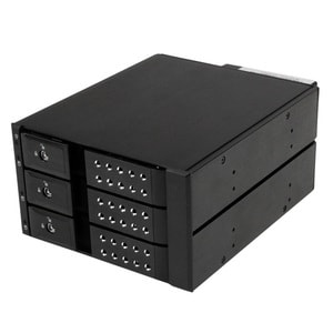StarTech.com 3 Bay Aluminum Trayless Hot Swap Mobile Rack Backplane for 3.5in SAS II/SATA III - 6 Gbps HDD - Easily connec