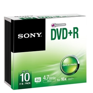 Sony DVD Recordable Media - DVD+R - 16x - Retail