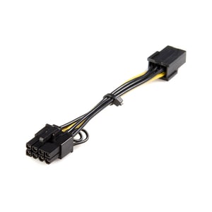 StarTech.com PCI Express 6 Pin auf 8 Pin Adapterkabel - für PCI Express Card - PCI-E / PCI-E - Gelb - 1 Stück