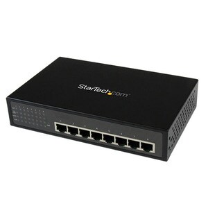 StarTech.com 8 Port Unmanaged Industrial Gigabit Power over Ethernet Switch - 802.3af/at PoE+ Switch - Wall Mountable - Co