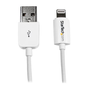 StarTech.com 3m (10ft) Long White Apple® 8-pin Lightning Connector to USB Cable for iPhone / iPod / iPad - Cable for iPhon