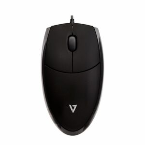 V7 MV3000010-BLK-5E Mouse - USB - Optical - 3 Button(s) - Black - V7 USB Wired Optical Mouse - Black - Cable Length 5ft (1