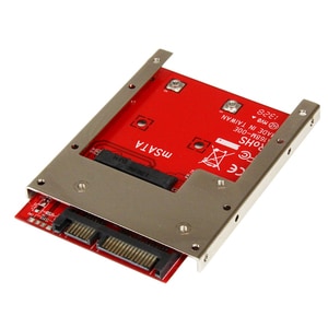 StarTech.com mSATA SSD to 2.5in SATA Adapter Converter - 1 x SSD Supported - 1 x Total Bay