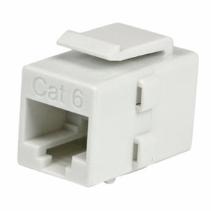 StarTech.com White Cat 6 RJ45 Keystone Jack Network Coupler - F/F - 1 x RJ-45 Network Female - 1 x RJ-45 Network Female - 
