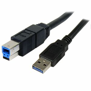 StarTech.com 3m Black SuperSpeed USB 3.0 Cable A to B - M/M - Connect your USB 3.0 devices over longer distances - USB 3.0