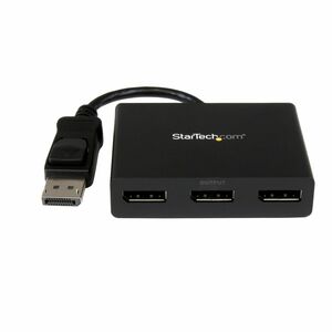 StarTech.com 3-Port DisplayPort 1.2 Splitter, DisplayPort to 3x DP Multi-Monitor Adapter, Dual 4K 30Hz and 1080p Computer 