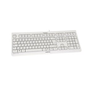 Clavier CHERRY KC 1000 - Câble Connectivité - USB Interface - Français - Gris clair - LPK Pavé Numérique - 105 Touche(s) -