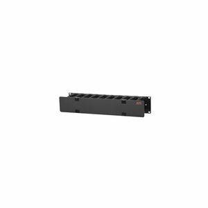 APC Cable Organizer - Black - 1 Each Pack - Cable Manager - 2U Rack Height x 19" Panel Width