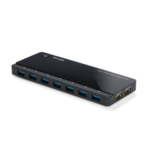 TP-Link UH720 USB-Hub - USB 3.0 Micro-B - Extern - Schwarz - 9 Total USB Port(s) - 7 USB 3.0 Port(s) - PC, Mac, Linux