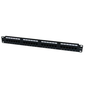 PANEL DE PARCHEO 1U CAT6 110 24 PUERTOS DE MONTAJE EN RACK