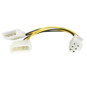 StarTech.com 12cm LP4 Molex auf 6pin PCI Express Stromkabel - für PCI Express Card - LP4 - 1 Stück