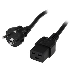 StarTech.com Standard Power Cord - 2 m - For Computer, Server - Schuko CEE 7 / IEC 60320 C19 - 250 V AC / 16 A - Black - 1