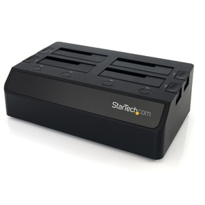 StarTech.com 4-Bay USB 3.0 to SATA Hard Drive Docking Station, 2.5/3.5" SATA III (6Gbps) SSD/HDD Dock, USB Hard Drive Bay,
