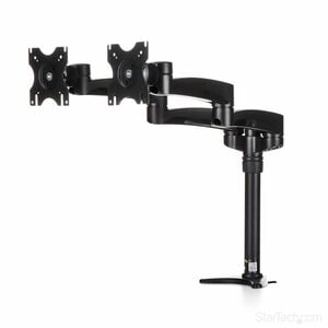 StarTech.com Dual Monitor Stand - Grommet or Desk Mount - Monitors up to 24â€ - VESA Monitor Stand - Double Monitor Arm -