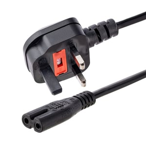 StarTech.com PXTNB2SUK1M Standard Power Cord - 1 m - United Kingdom - For Notebook - BS 1363 / IEC 60320 C7 - 0.75mm2 Gaug