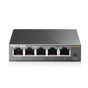 TP-Link EasySmart TL-SG105E 5 Ports Ethernet Switch - 10/100/1000Base-T - 2 Layer Supported - Twisted Pair - Desktop