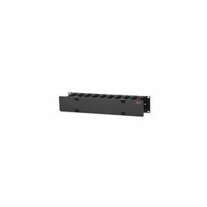 APC Cable Organizer - Black - 1 Each Pack - Cable Manager - 2U Rack Height x 19" Panel Width