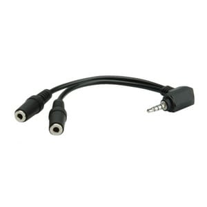 ITB - Cavo audio a Y, Spina 3.5 mm stereo Maschio, 2x stereo 3,5 mm Femmina, lunghezza 15cm.