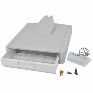 Ergotron Schublade - Groß - 907,2 g Belastbarkeit - Grau, Weiß - Schubladentrennwand, Verschließbar, Herausnehmbar