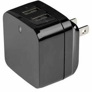 StarTech.com Travel USB Wall Charger - 2 Port - Black - Universal Travel Adapter - International Power Adapter - USB Charg