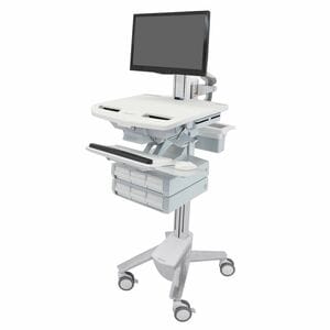 Carrello medico Ergotron StyleView - 6 Cassetto - Premi/Tira Maniglia - 16,78 kg Capacità di carico - 4 Rotelle - 101,60 m