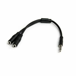StarTech.com Headset adapter for headsets with separate headphone / microphone plugs - 3.5mm 4 position to 3 position and 