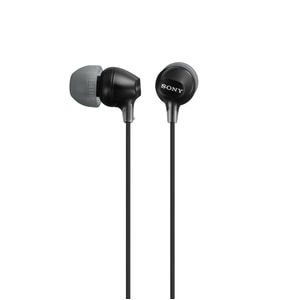 Sony Fashion MDR-EX15LP/B Wired Earbud Binaural Stereo Earphone - Black - 16 Ohm - 8 Hz to 22 kHz - 1.20 m Cable - Gold Pl