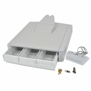 Ergotron Schublade - Klein - 340,2 g Belastbarkeit - Grau, Weiß - Verschließbar, Schubladentrennwand, Herausnehmbar