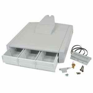 Ergotron Schublade - Klein - 340,2 g Belastbarkeit - Grau, Weiß - Verschließbar, Schubladentrennwand, Herausnehmbar