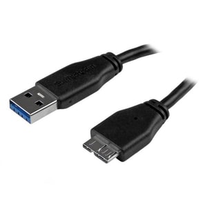 StarTech.com 3m schlankes SuperSpeed USB 3.0 A auf Micro B Kabel - St/St - Cable for Desktop-Computer, Notebook, Mobile Fe